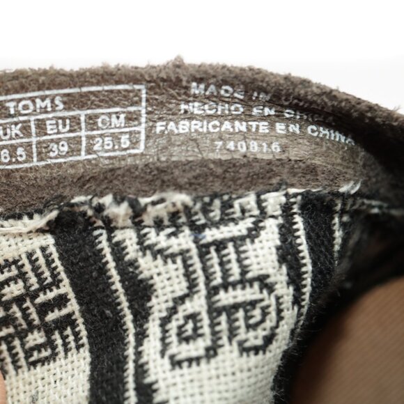 Toms Womens Leila Boots Size 8.5 Taupe Gray Suede Booties Block Heel Comfy Boho - Picture 12 of 12